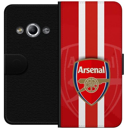 Kompatibelt Lommeboketui til Samsung Galaxy Xcover 3 Arsenal emblem klassisk fotballdesign med klubbens farger rød og hvit perfekt for ekte fans