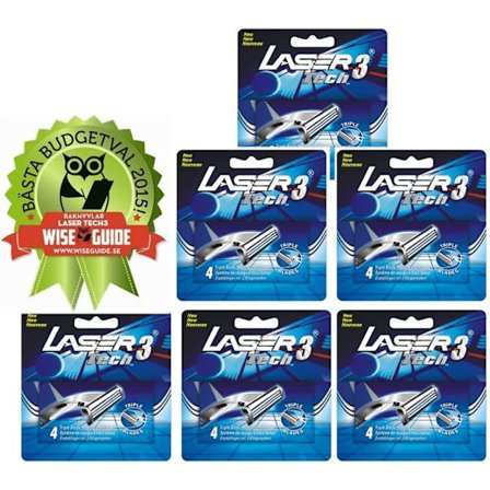Rakblad 24st, Laser Tech3 kompatibla med Gillette Sensor3