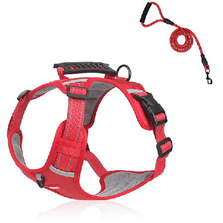 Sikkerhetssele til kjæledyr, eksplosjonssikker stor hundesele, refleksiv hundebånd for pendling