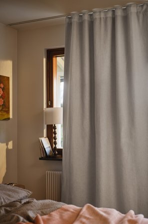 Jotex - Mørkleggingsgardin Lin 1-lengde Lys grå - AURORA - Kjøp Lingardiner hos Jotex