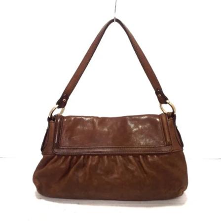 Fendi Vintage, Pre-owned Leather Shoulder Bag Bruin, Dames, Maat:ONE Size