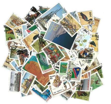 Namibia - 100 forskellige frimærker - Stemplet