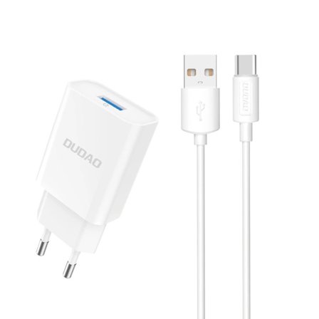 Dudao USB - USB-C Kabel och Adapter - Vit