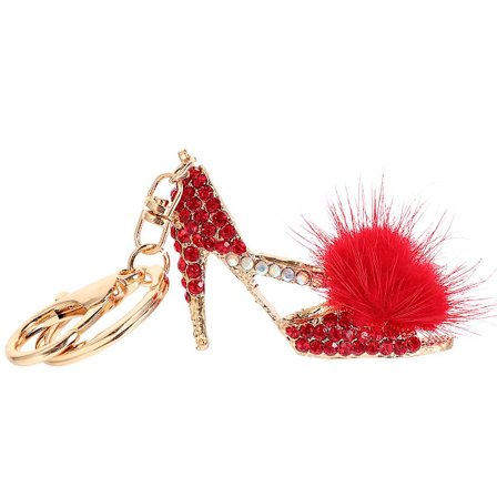 1 st Högklackat Skodesign Hängande Berlock Rhinestone Kung Ring Väska Dekoration