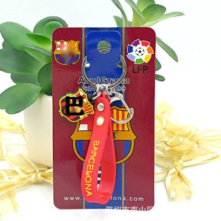 Gos- Fotballfans PVC Nøkkelring C spenne tau Ball mark vifte nøkkelring FCB