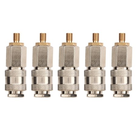 5 stk. dækinflator luftkompressor adapter 3 i 1 hurtigkobling konverterer luftpumpe til pneumatiske værktøjer