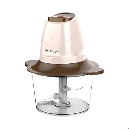 Elektrisk Hakker 300W 2L med Dobbelt Hastighed Rustfrit Stål Sokany Brun / Beige