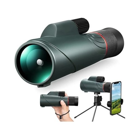 YEMAESRE Hd Zoom Monokulär Bak4 Prisma och Fmc Grönbelagd Metallstativ och Telefonhållare 10-20X50 YEMAESRE