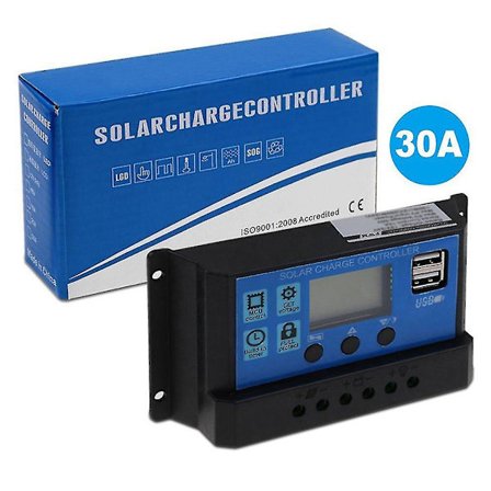 30A PWM aurinkopaneelin säädin 12v-24v lataussäädin Auto kaksois USB digitaalinen näyttö lyijyakuille Lcd-keräin