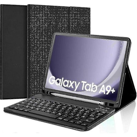 Tangentbord för Tablet A9 Plus - Galaxy Tab A9 Plus Fodral med Tangentbord, Magnetiskt Trådlöst Bluetooth Tangentbord, Avtagbart