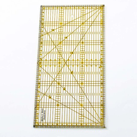 Syrullejere til Quilting, Multifunktionel Patchwork Klud Quilt Lineal DIY Tøjdesign Skæringslineal, Patchwork Lineal med Dobbelt Farve