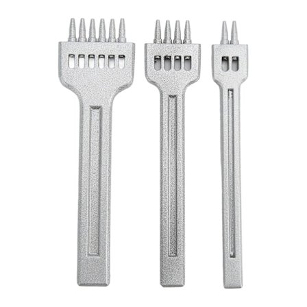 Sink Alloy Lærgaffel med 2 Tenner, 4 Tenner og 6 Tenner - Hvit Fin Glans Speilfinish - Stor Åpning - 4mm Søm