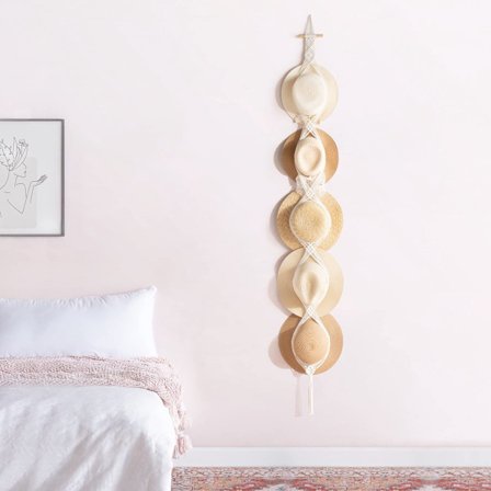 Hattehylde - Kasket Hylde - Justerbar Knagerække - Hattehylde - Hattebøjle - Kasket Hylde Opbevaringssystem