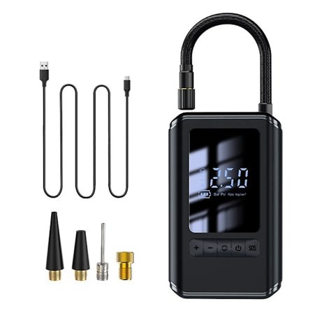 Bærbar luftkompressor, håndholdt trådløs opladning digitalt display, multifunktions dækkompressor til biler og motorcykler