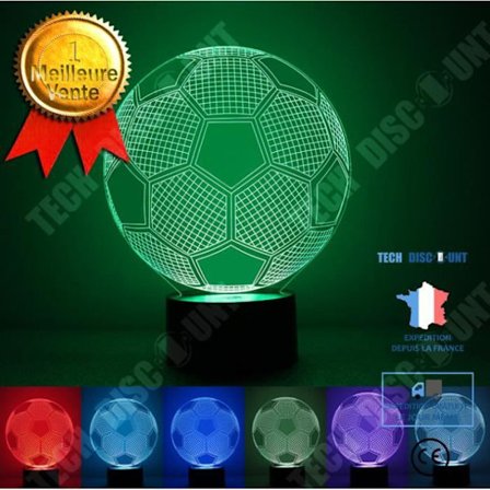 Skrivbordslampa - TD - 3D fotbollslampa - Flerfärgad - 3W - LED - Barn