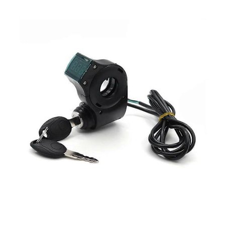 E-sykkel tenningslås nøkkel tommelgass voltmeter digital spenningsdisplay bryter for Universal-Perfet