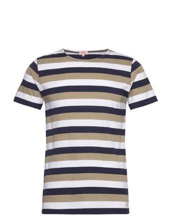Striped Breton Shirt Héritage T-shirts Short-sleeved Beige Armor Lux*Betinget Tilbud