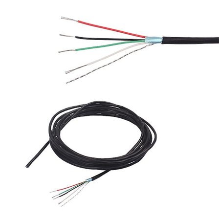 Skjermet 4-leder tilkoblingskabel for gitarmikrofon 24awg 3m lengde gitardeler