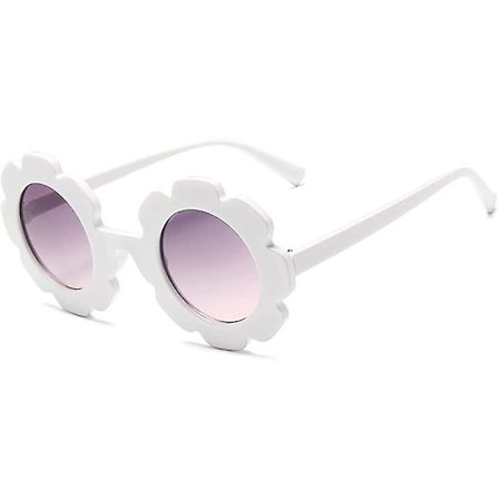 Solbriller for barn Runde Blomst Søte Småbarns Solbriller UV 400 Beskyttelse Jente Gutt Gaver