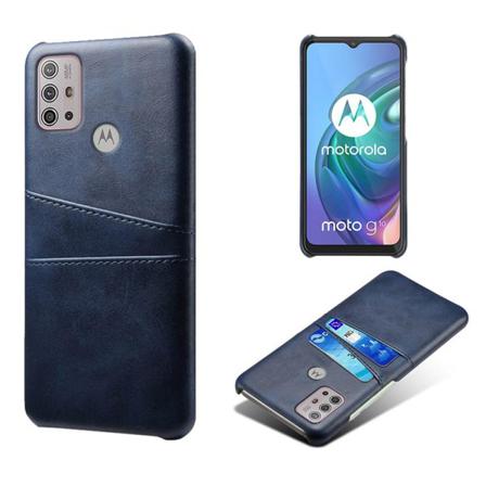Pu-läder Korthållare Skal Moto G20/ G30 - Blå Blå
