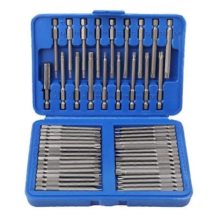 Sikkerhetsbitssett Skrutrekkerbit 1/4 Skrutrekkerbits Langt sett Torx Flat Head Hex Driver Bits for Ho