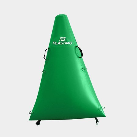 Marca de viraje Plastimo Regatta Buoy Triangle, triangular, 150 cm, verde
