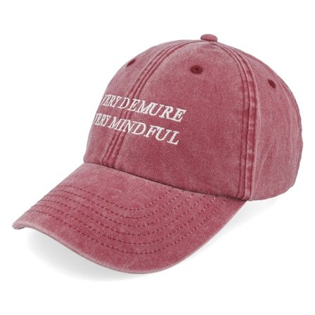 Scenes - Rouge unconstructed Casquette - Very Demure Very Mindful Washed Red Dad Cap @ Hatstore