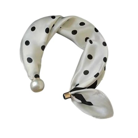 Moderigtigt silketørklæde med sikker magnetisk perlelås til kvinder, halstørklæde, dekorativt tørklæde, daglig brug, flerfarvet