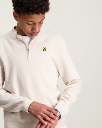 Lyle & Scott 1/4 Zip Jumper Beige Pulls Garçon - Kids Brand Store
