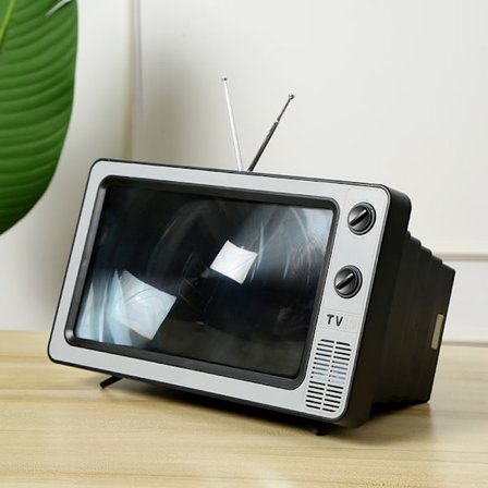 Mobiltelefon Skärmförstorare 3D Videoförstorare - En Kreativ Retro TV-prydnad för att Titta på TV-program och Maratontittande