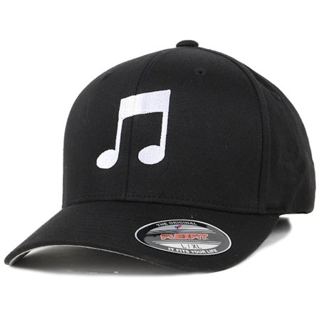Iconic - Tune Black/White Flexfit Flexfit Black Cap - @ Hatstore