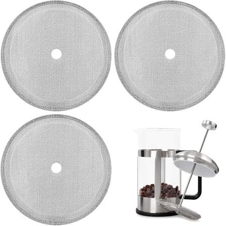 4-pack Ersättningsfilter för fransk press, Kaffefilter för fransk press 4 tum