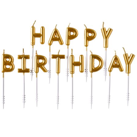 Happy Birthday Kagelys Guld