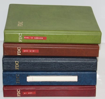 Danmark - Samling af FDC'er i 5 album