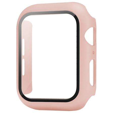 Glass Omslag För Apple Watch Fall 9 8 7 6 Se 3 Iwatch Tillbehör Skärmskydd Apple Klocka Serie 44Mm 40. Mm 38/42Mm 45Mm 41Mm Pink 41mm series 7 8 9