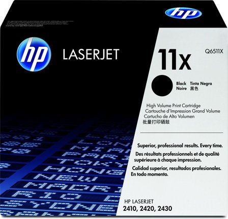 HP 11X - Høy ytelse - svart - original - LaserJet - tonerpatron (Q6511X)