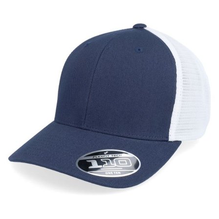 Flexfit - Blå trucker Keps - Mesh Navy/White 110 Trucker @ Hatstore