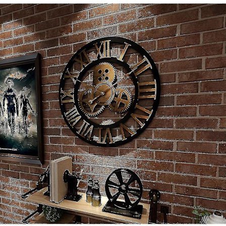 Kreativ Retro Væg Ur Mode Væg Ur Dekorative Gear Væg Ur Stue Væg Ur