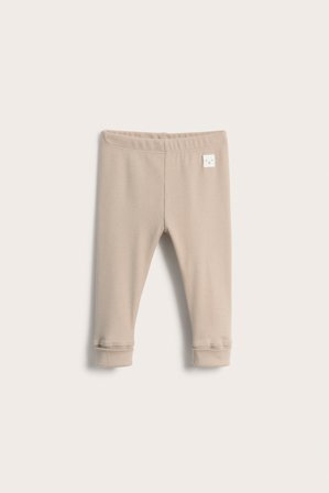 Kappahl | Prążkowane legginsy dla niemowląt | Beżowy