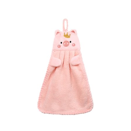 Rosa Håndkle for Barn med Hengende Håndkle Dyr Vaskeklut Søt Mi