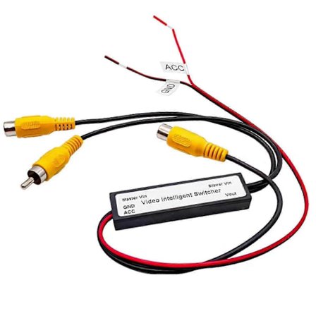 2-kanals till 1-kanals RCA bilvideo intelligent omkopplare