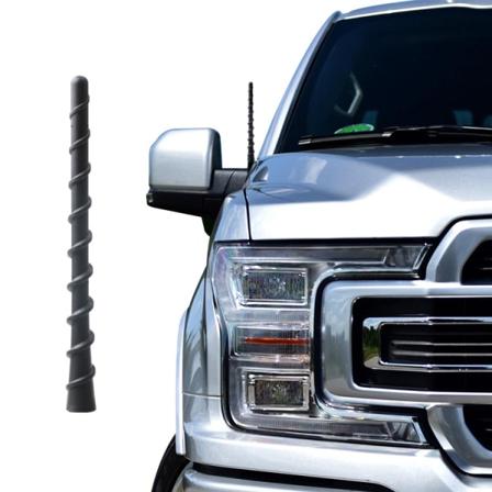 2 ST Spiralantenn 7 tum, universal antennstoppare Vattentät PVC-gummi flexibel eftermonteringsantenn, lämplig för lastbilar, bilar, stadsjeepar (svart
