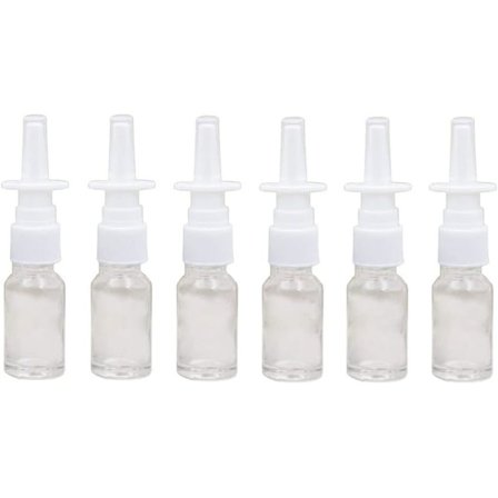 6-pakning 10 ml gjennomsiktige tomme nesesprayflasker for saltvannsapplikasjon