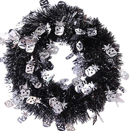 Halloween krans dekor glitter rund krans hängande dörr vägg