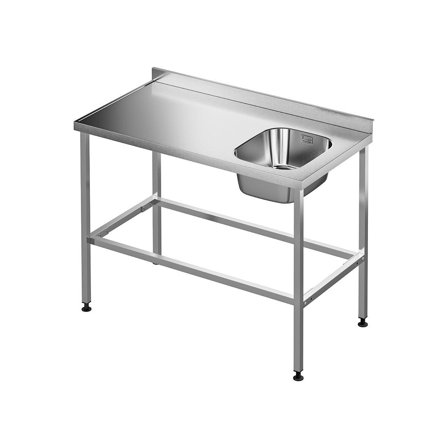 Purus SB-1200-34H Tvättbänk 1200x620x900 mm, högerplacerad diskho, Tvättstuga