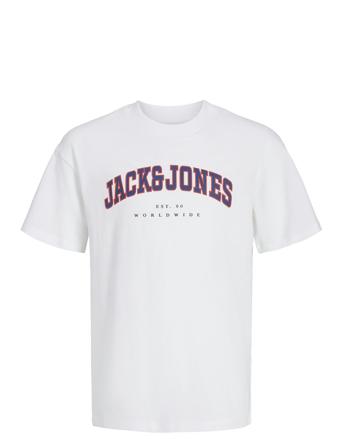Jjecaleb Varsity Tee Ss O-Neck Noos Jnr White Jack & J S