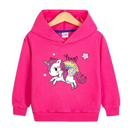 Flickor Långärmad Hooded Neck Höst Toppar Animal Print Sweatshirt