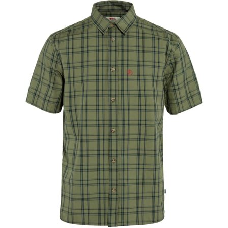 Fjällräven Men's Övik Lite Shirt in Green/Dark Navy | Size: XL, Lyocell
