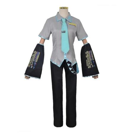 Ny trend Vocaloid Miku Cosplay parykk kostyme Nybegynner Future Halloween kostyme mann/kvinne Male 2xs