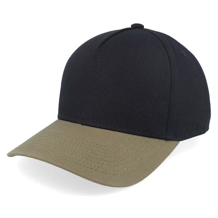 Equip - Blank Black/Dark Olive A-frame Adjustable Adjustable Black Cap - @ Hatstore